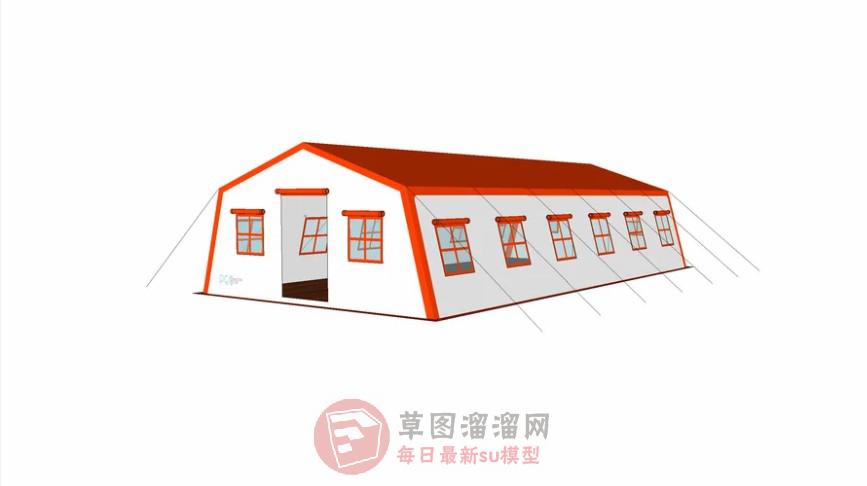 军营帐篷SU模型