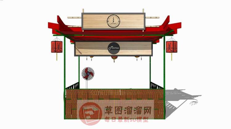 贩卖亭售卖亭SU模型