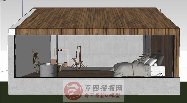 度假休闲屋阳光房SU模型