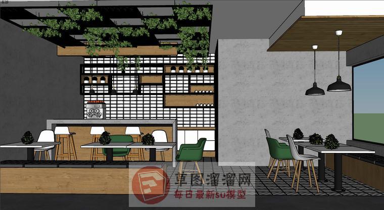 咖啡店SU模型