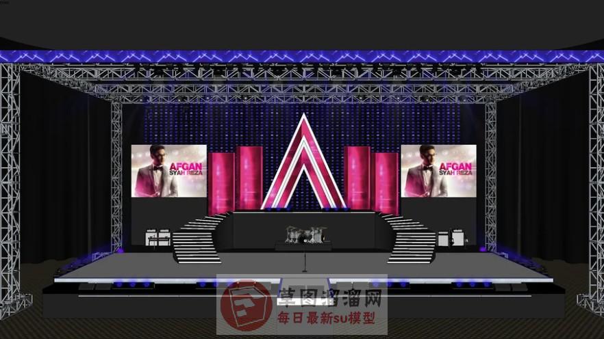 演唱会舞台SU模型