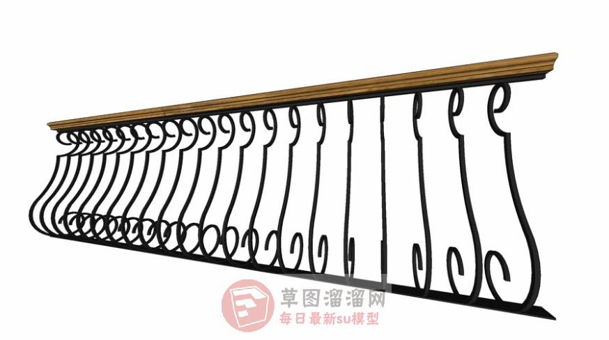 阳台栏杆SU模型