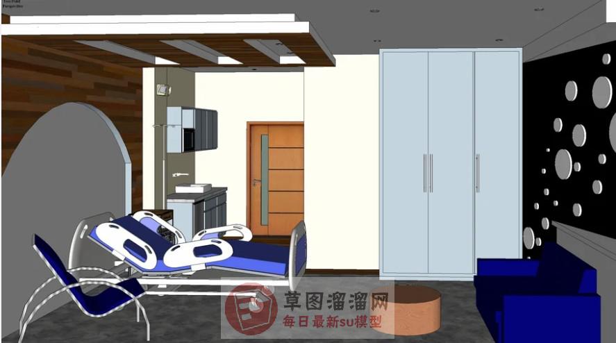 医院病房SU模型