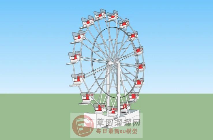 摩天轮SU模型