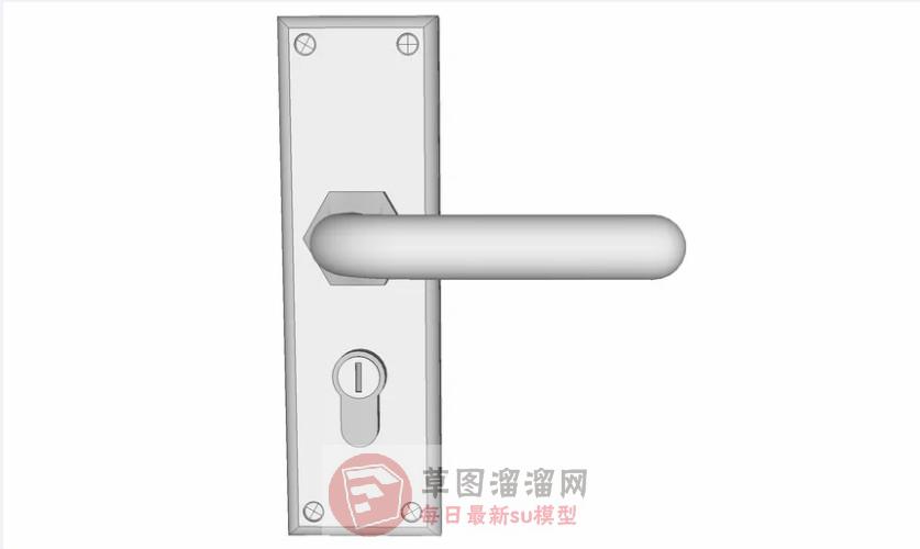钥匙孔门把手SU模型