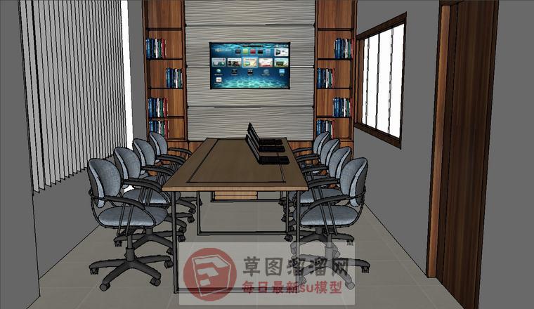 办公室会议室SU模型
