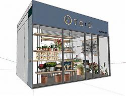 花店花室门面SU模型