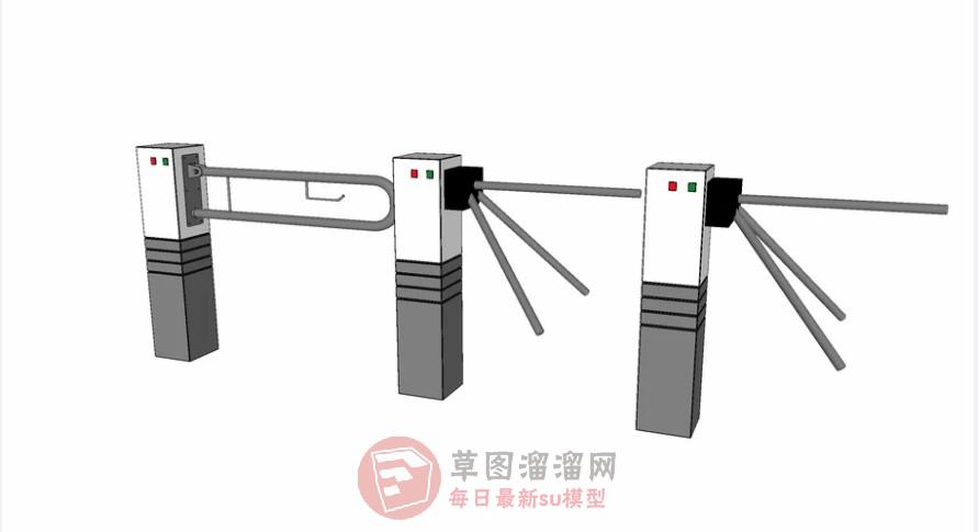 人行道闸机SU模型