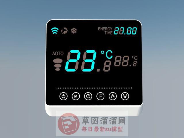 中央空调温控屏幕开关SU模型
