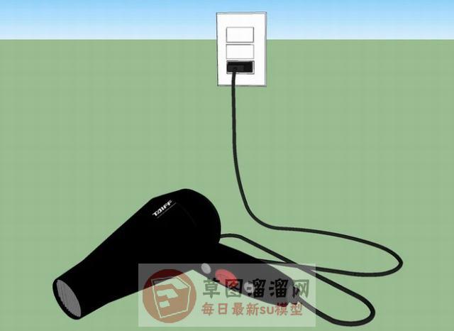 吹风筒吹风机SU模型
