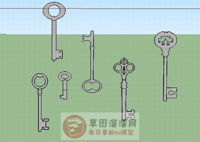 古代钥匙SU模型
