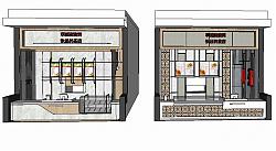 奶茶店饮品店SU模型