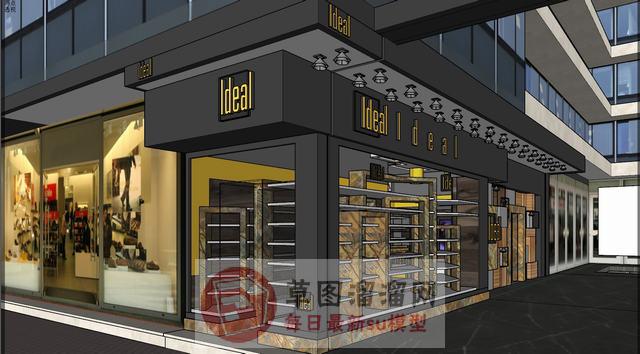 鞋店SU模型