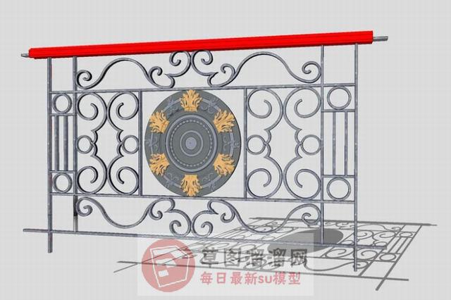 阳台栏杆SU模型