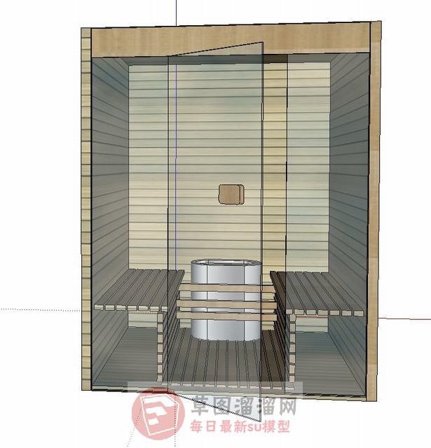 桑拿汗蒸房SU模型