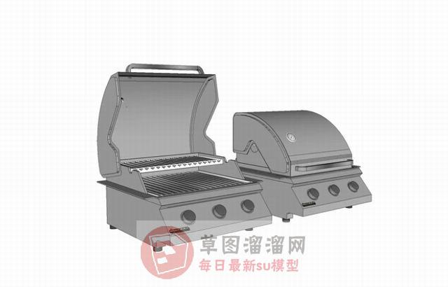 烧烤架烧烤炉SU模型