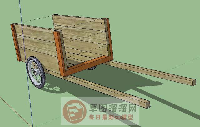 推车牛车SU模型