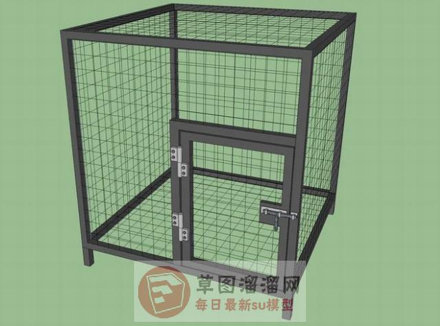 宠物笼子铁笼SU模型