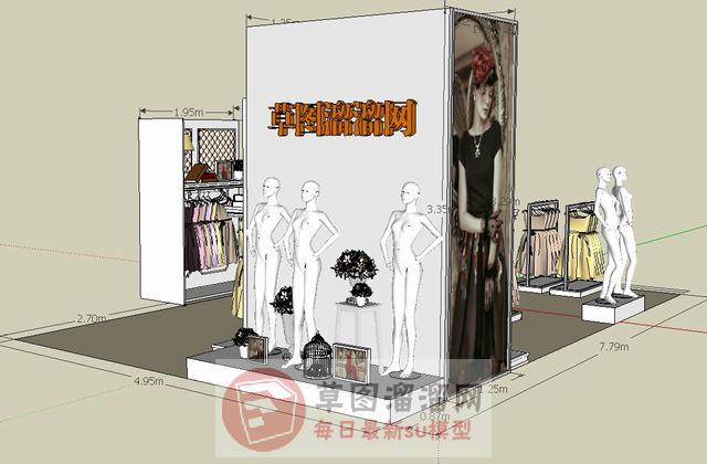 服装店假人模特SU模型
