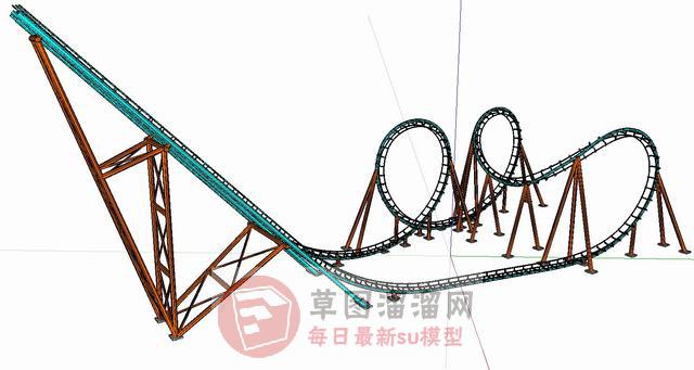 过山车滑道SU模型