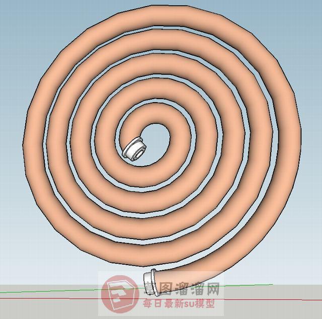 蚊香水管SU模型