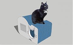 猫屋宠物屋SU模型 免费sketchup模型下载