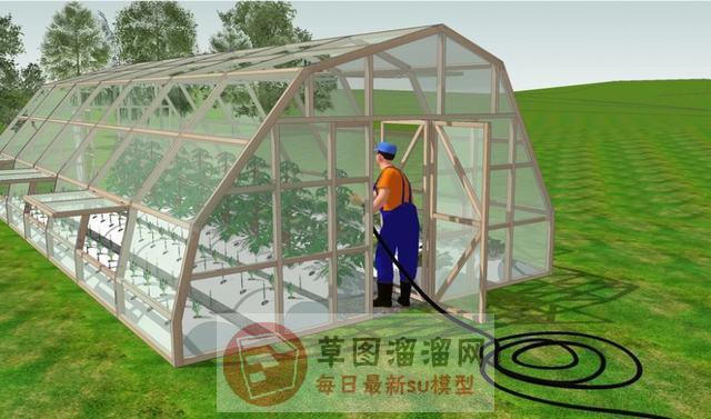 植物蔬菜大棚SU模型
