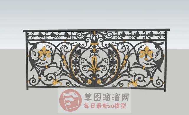 铁艺栏杆SU模型