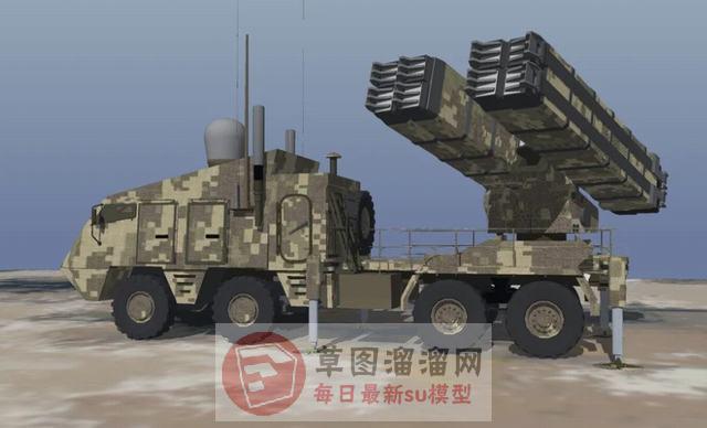 导弹发射车防空导弹武器SU模型