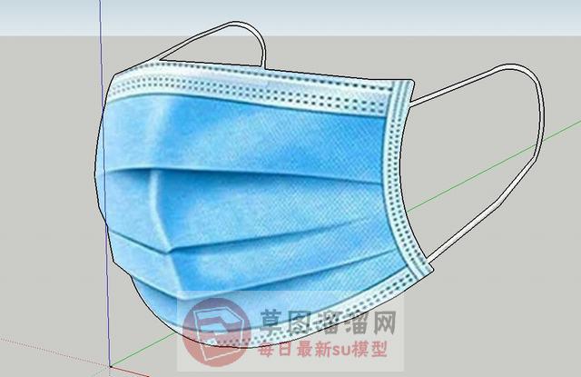 抗疫口罩医疗用品SU模型