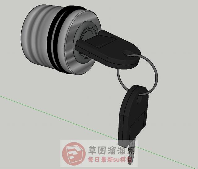 桶锁钥匙SU模型