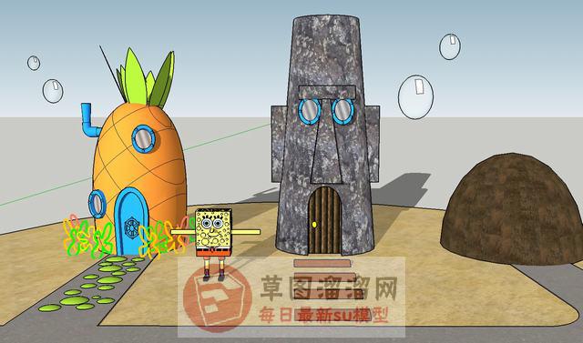 卡通海绵宝宝SU模型