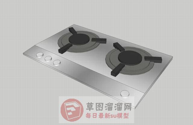 煤气灶煤气炉灶台SU模型