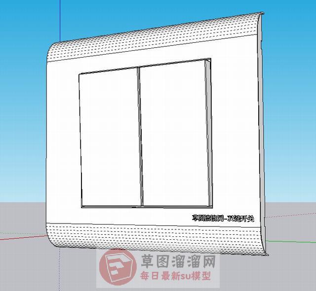 双键开关按钮SU模型
