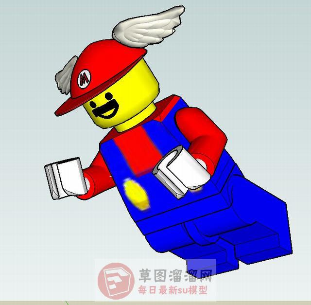 马里奥乐高玩具SU模型