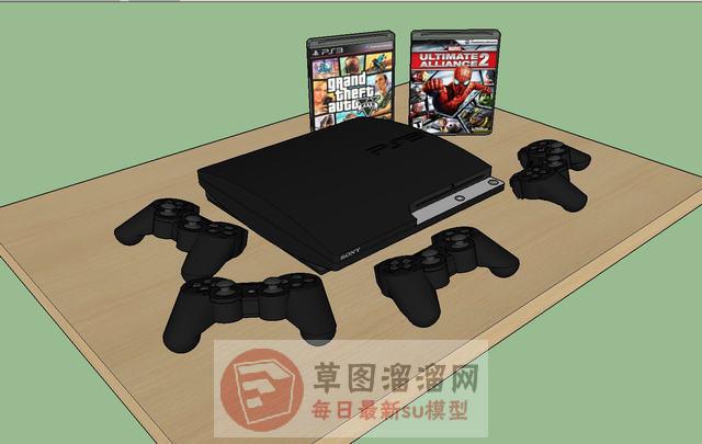索尼游戏机手柄SU模型