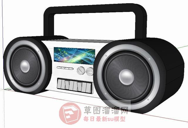 录音机放音机音乐SU模型