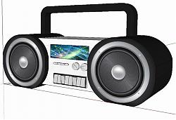 录音机放音机音乐SU模型