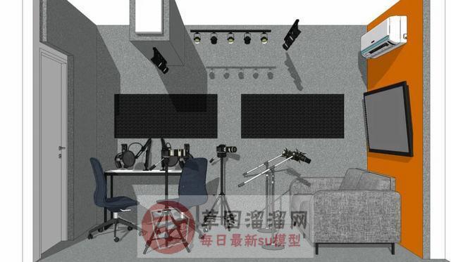 自媒体直播间SU模型