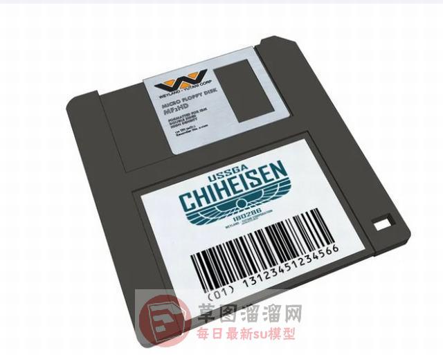 磁盘软盘电脑SU模型