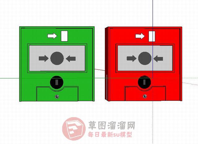 火灾警报器消防SU模型