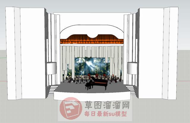 音乐剧音乐会歌舞会SU模型