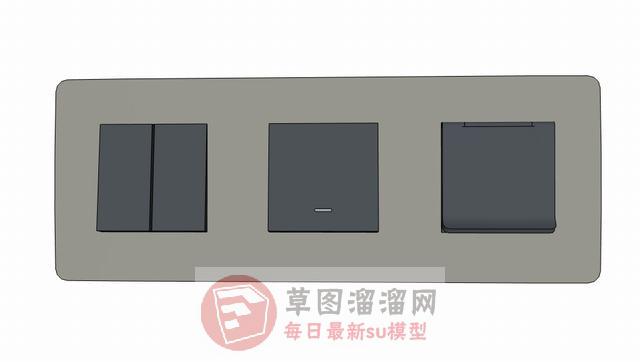 开关按钮SU模型