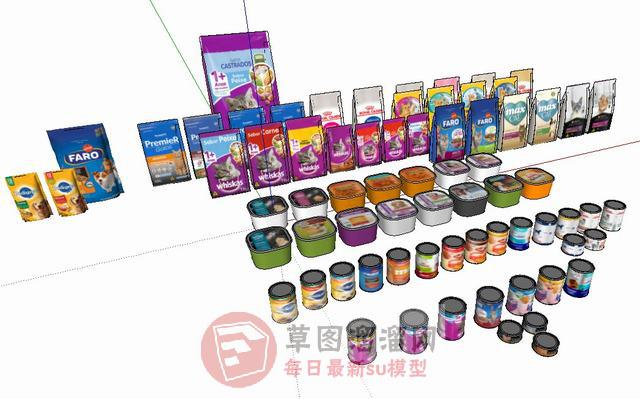 超市商品零食SU模型