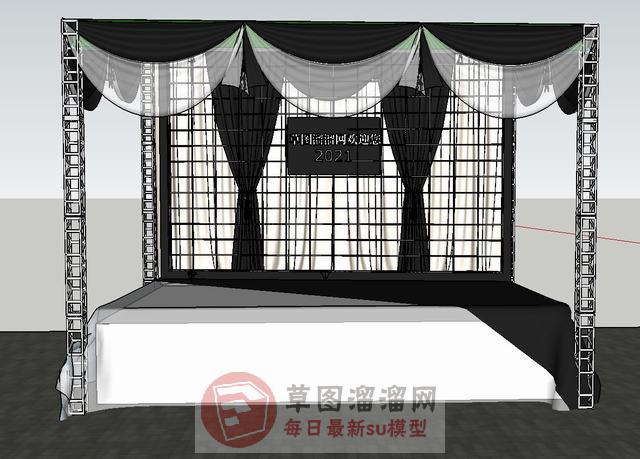户外舞台桁架SU模型