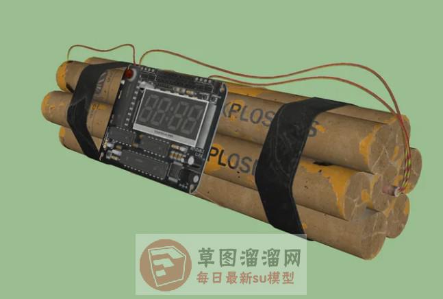 定时炸弹武器SU模型