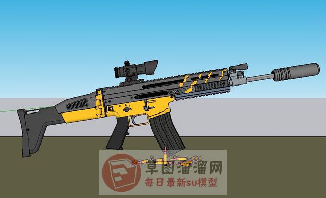瞄准镜武器枪SU模型
