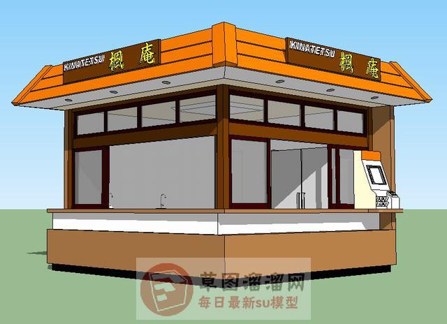 贩售亭售卖亭SU模型