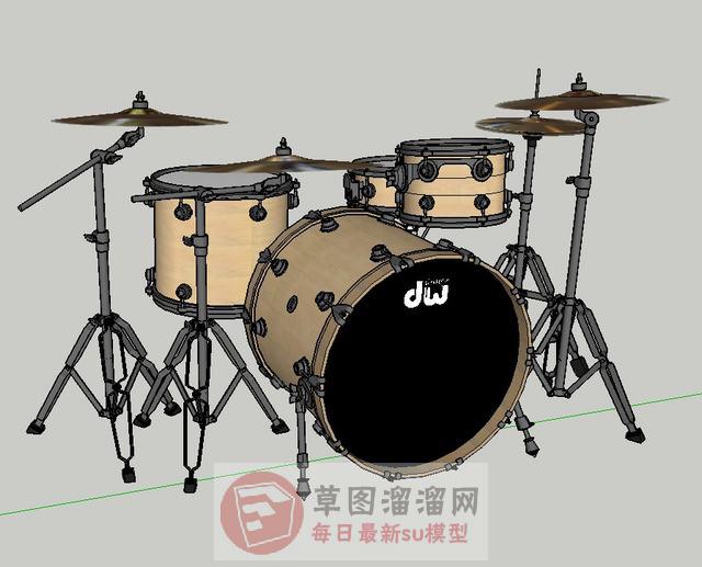 架子鼓乐器音乐SU模型