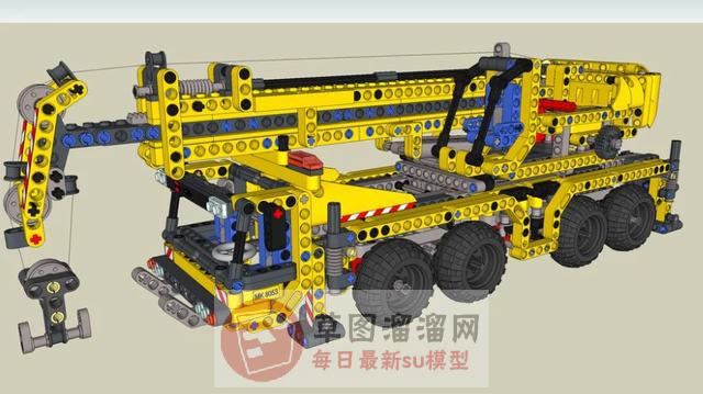 乐高工程车吊车SU模型